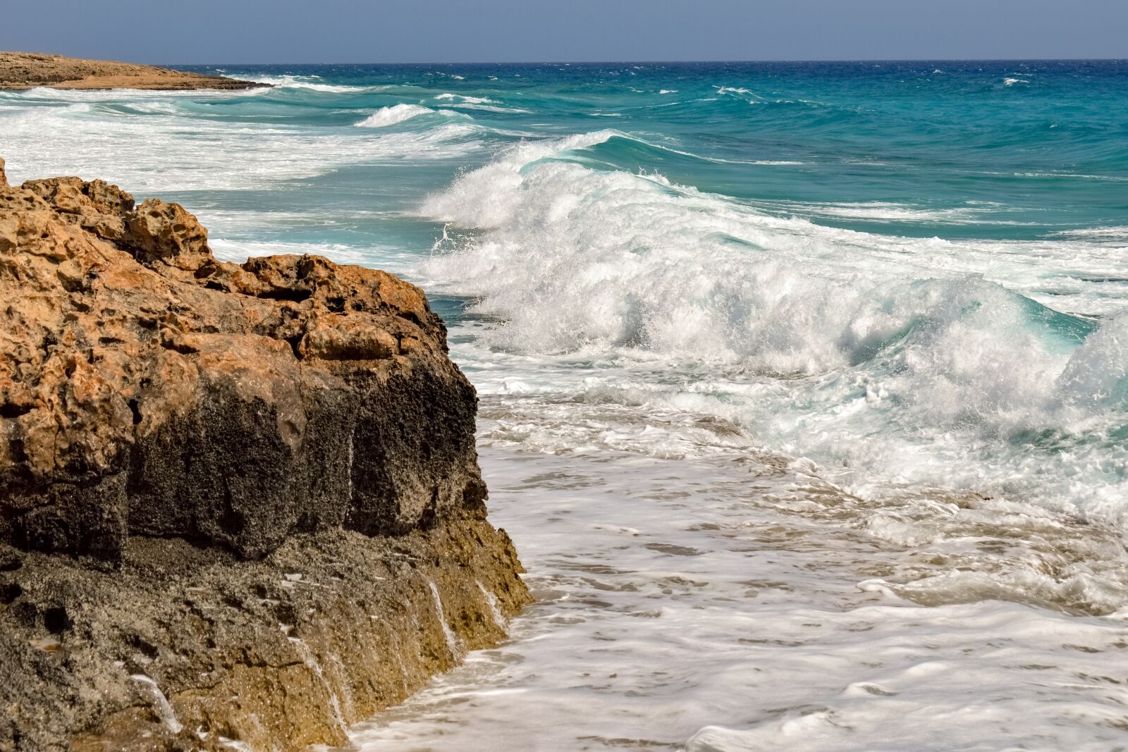 Nikon D3300 sample photo. Rocky coast, rough sea photography