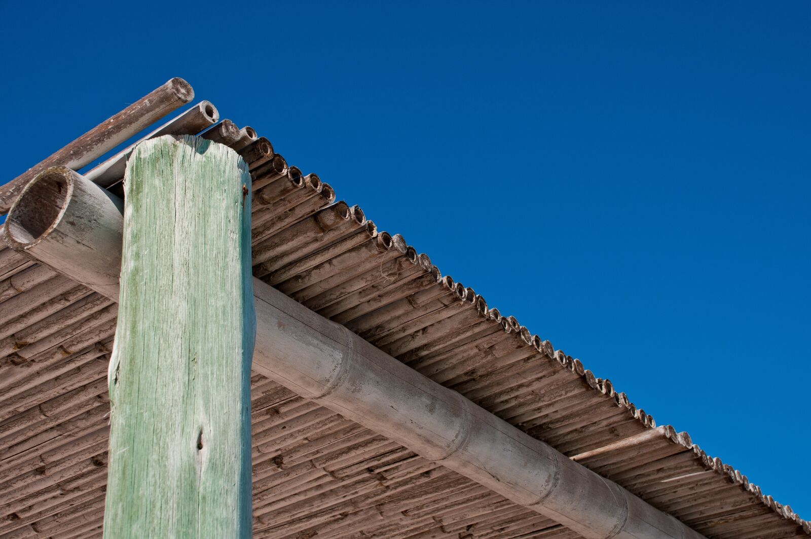 Nikon D300S sample photo. Bamboo roof, pavilion, roof photography
