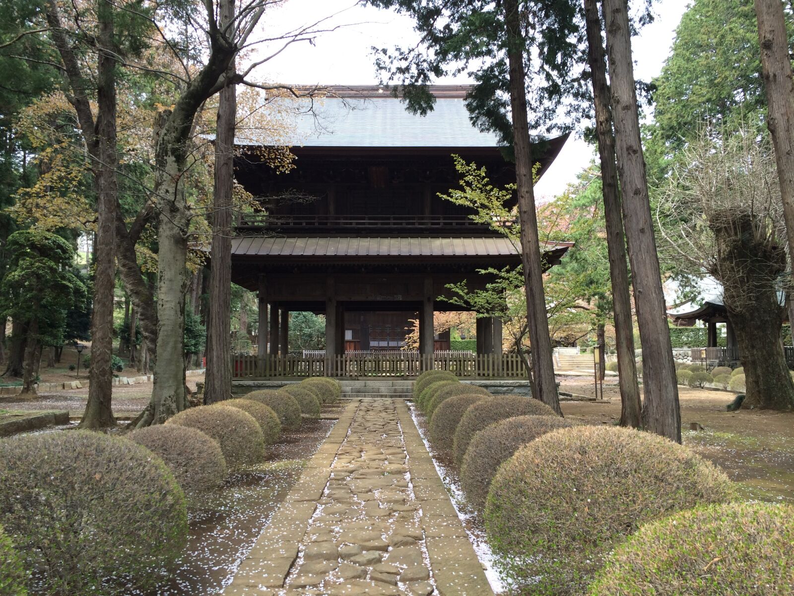 iPhone 5s back camera 4.12mm f/2.2 sample photo. Temple, gate, autumn photography