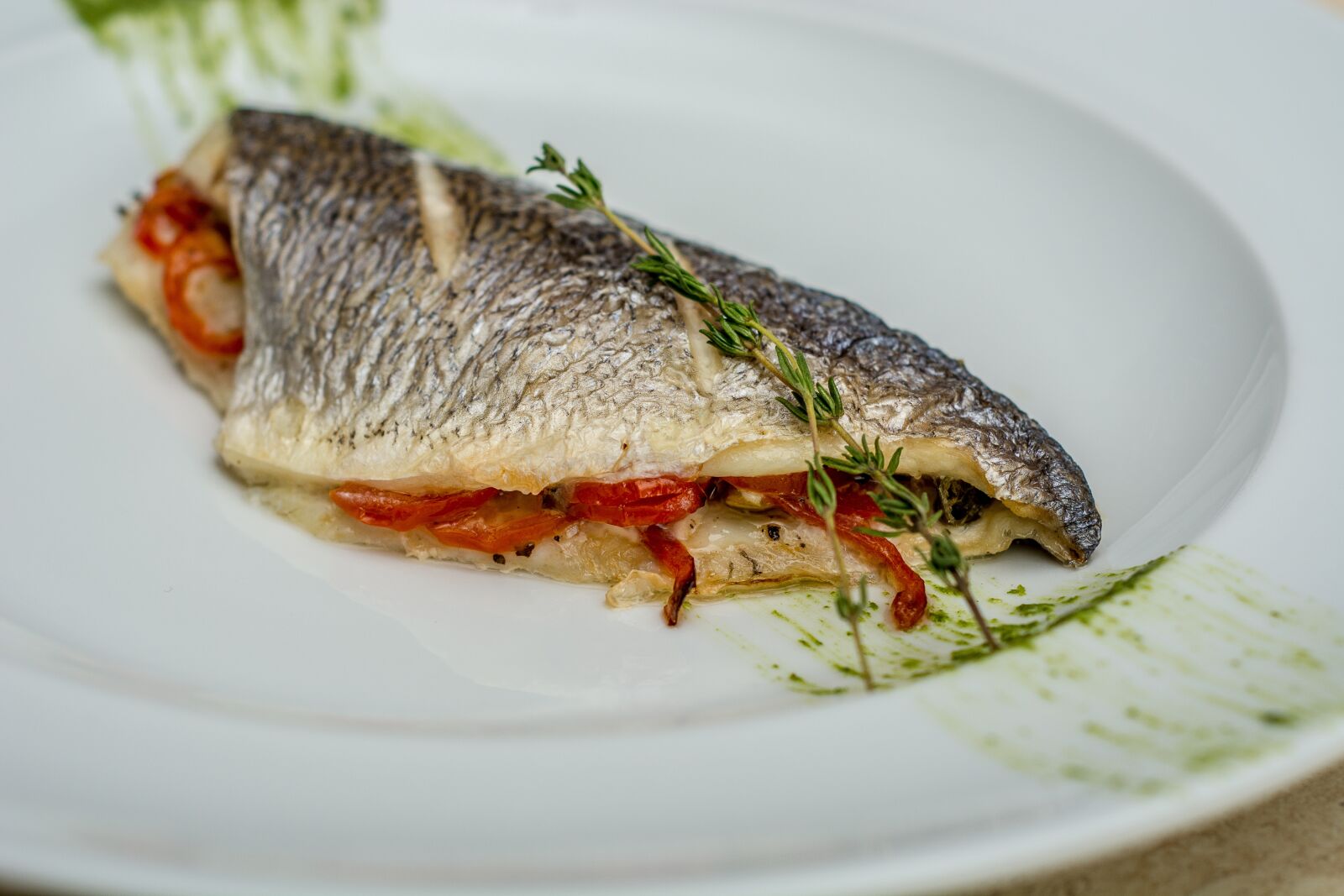 Nikon D7100 sample photo. Sea bass, fish, dish photography