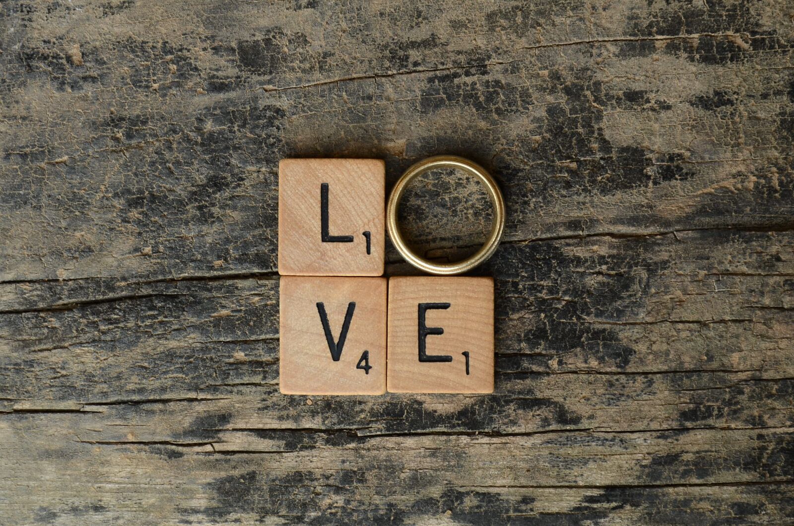 Nikon D7000 sample photo. Love, scrabble, wooden photography