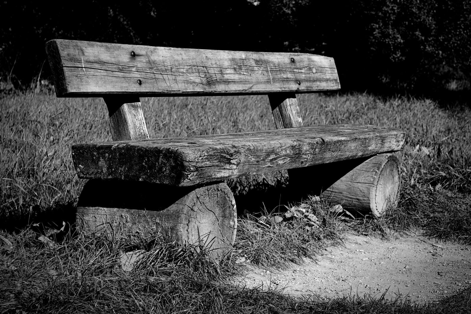 Canon EOS 2000D (EOS Rebel T7 / EOS Kiss X90 / EOS 1500D) + Canon EF-S 18-55mm F3.5-5.6 IS II sample photo. Bench, blackandwhite, sw photography