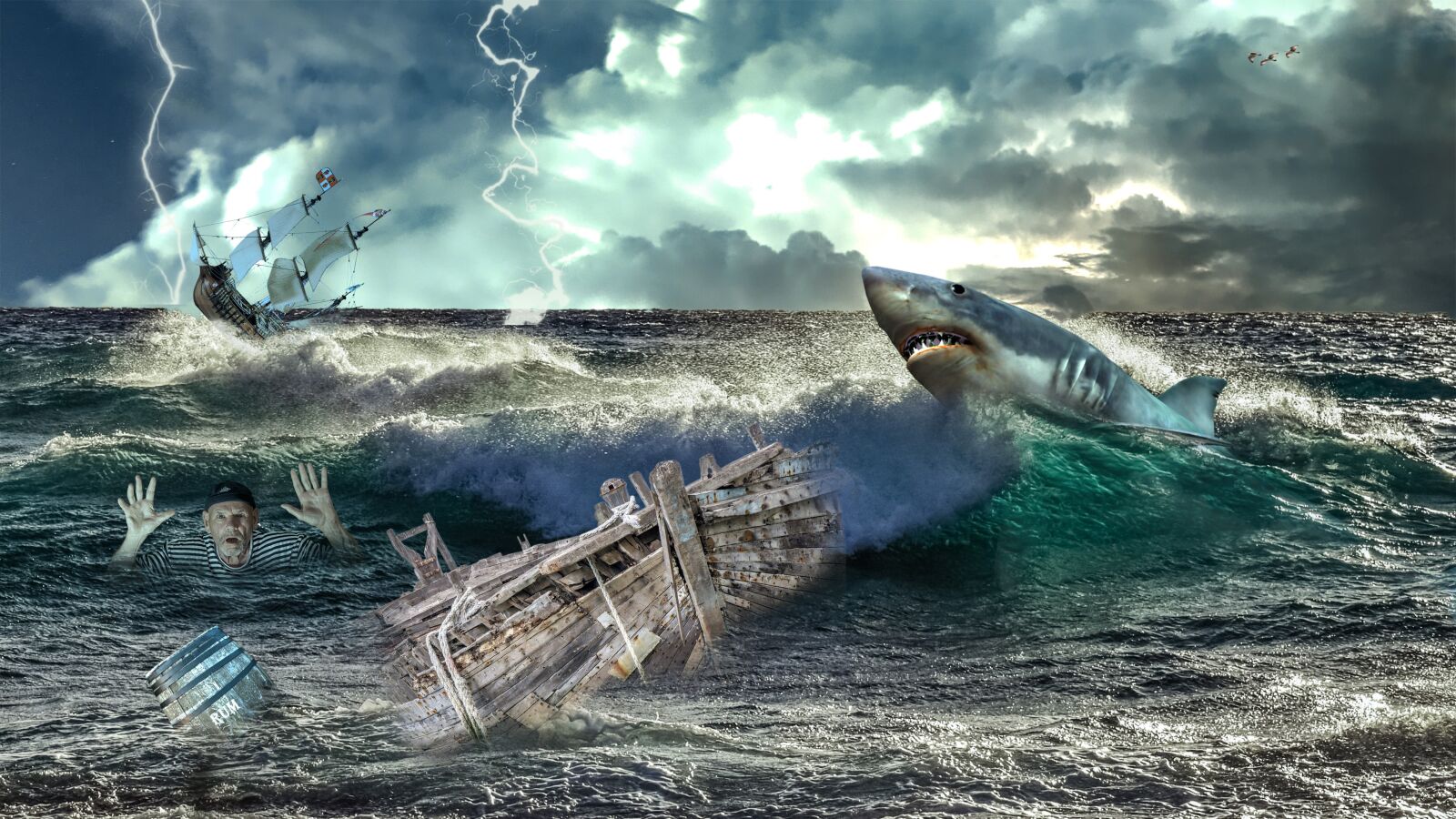 Nikon D3300 sample photo. Ship sinking, forward, flash photography