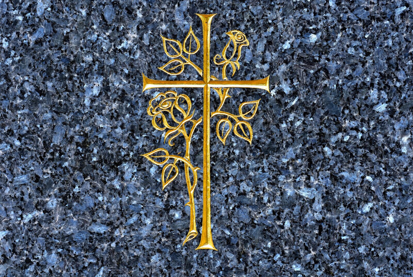 Nikon D7200 sample photo. Cross, granite slab, pattern photography