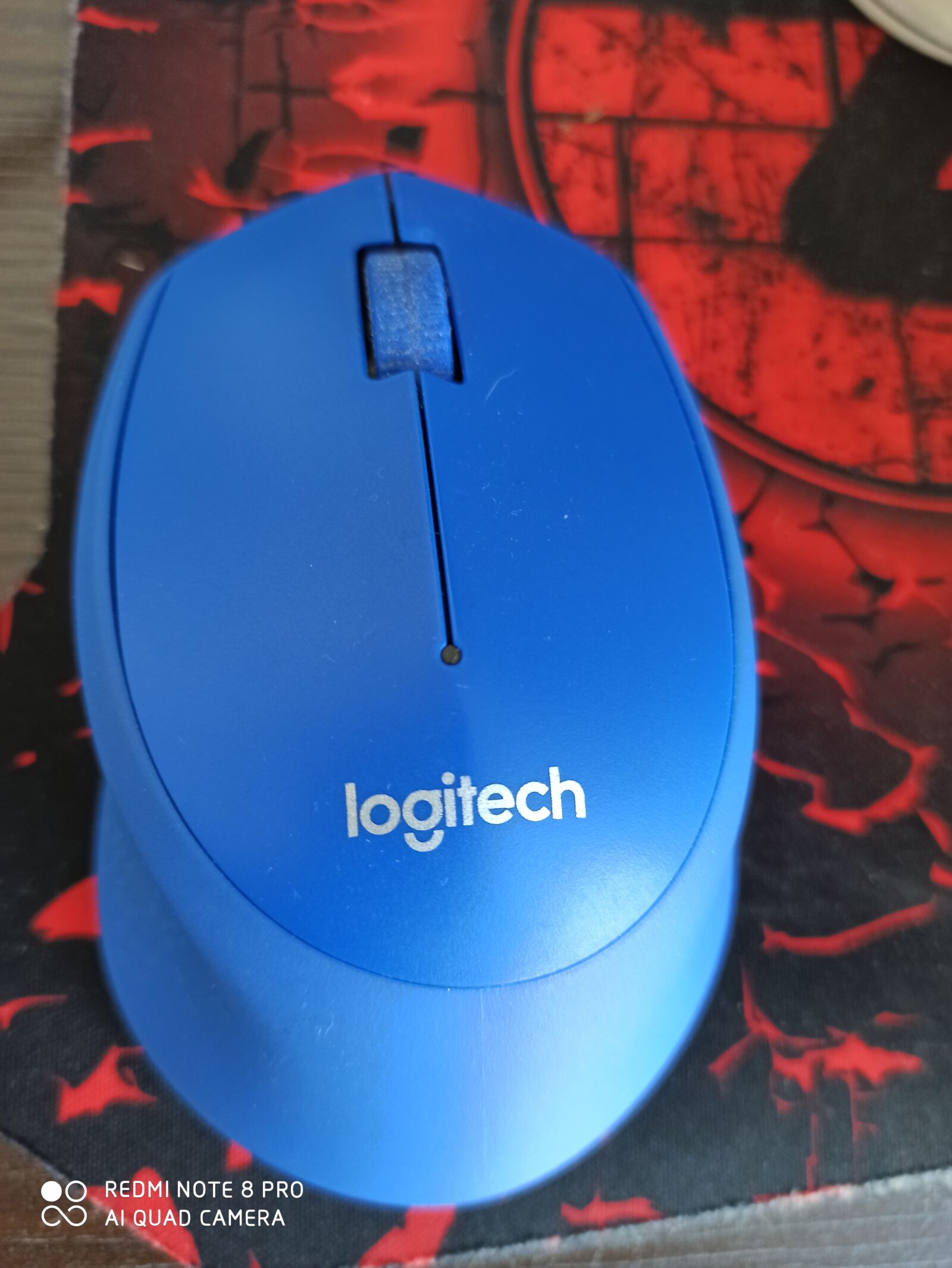Xiaomi Redmi Note 8 Pro sample photo. Mouse, blue, test photography