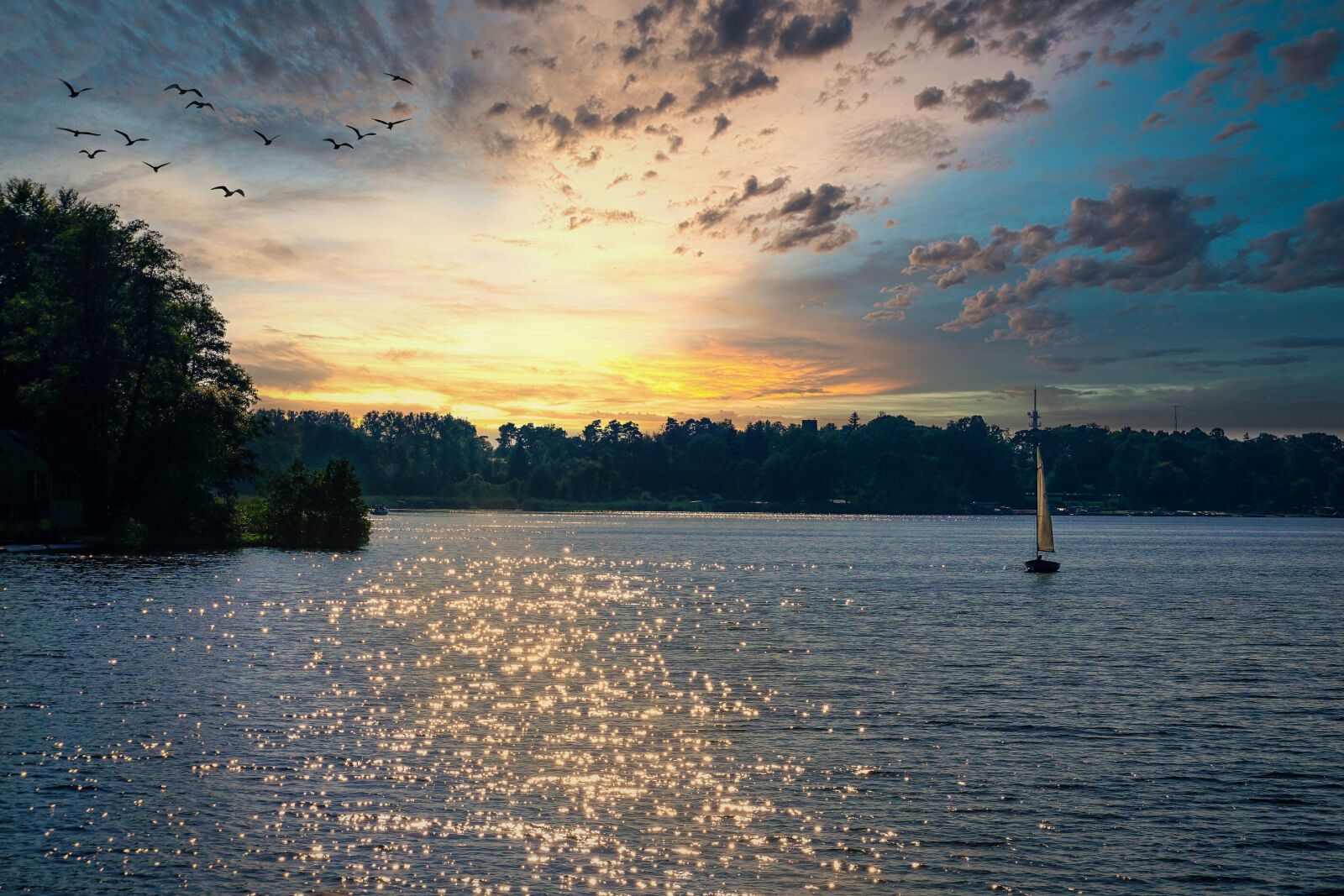 Sony a6000 sample photo. Evening, lake, water photography