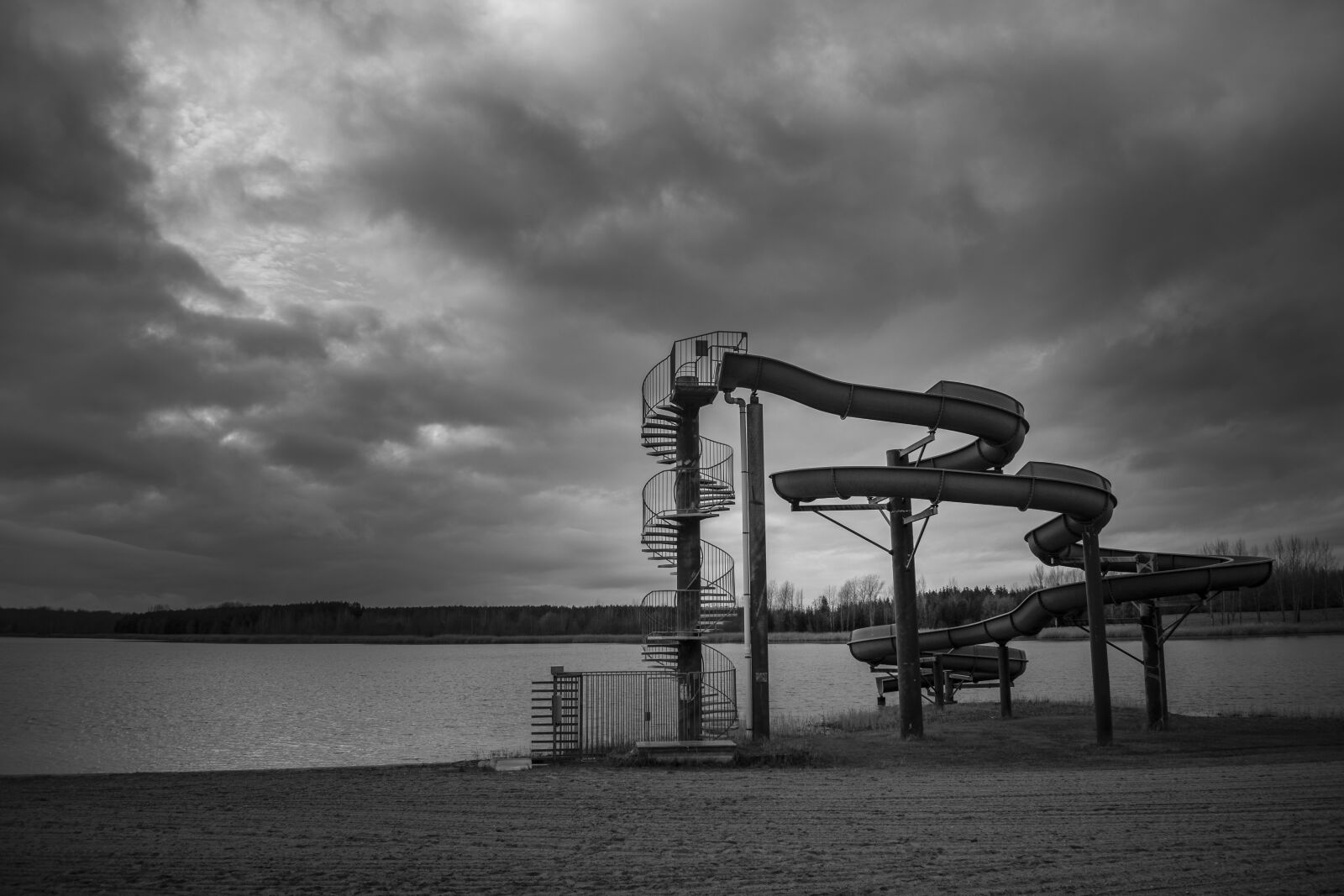 Nikon D3300 sample photo. Blackandwhite, sky, beach photography