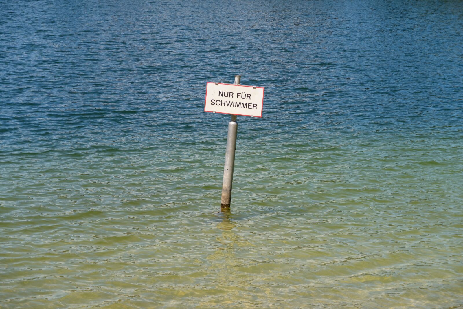 Canon PowerShot G7 X sample photo. Lake, board, warning photography
