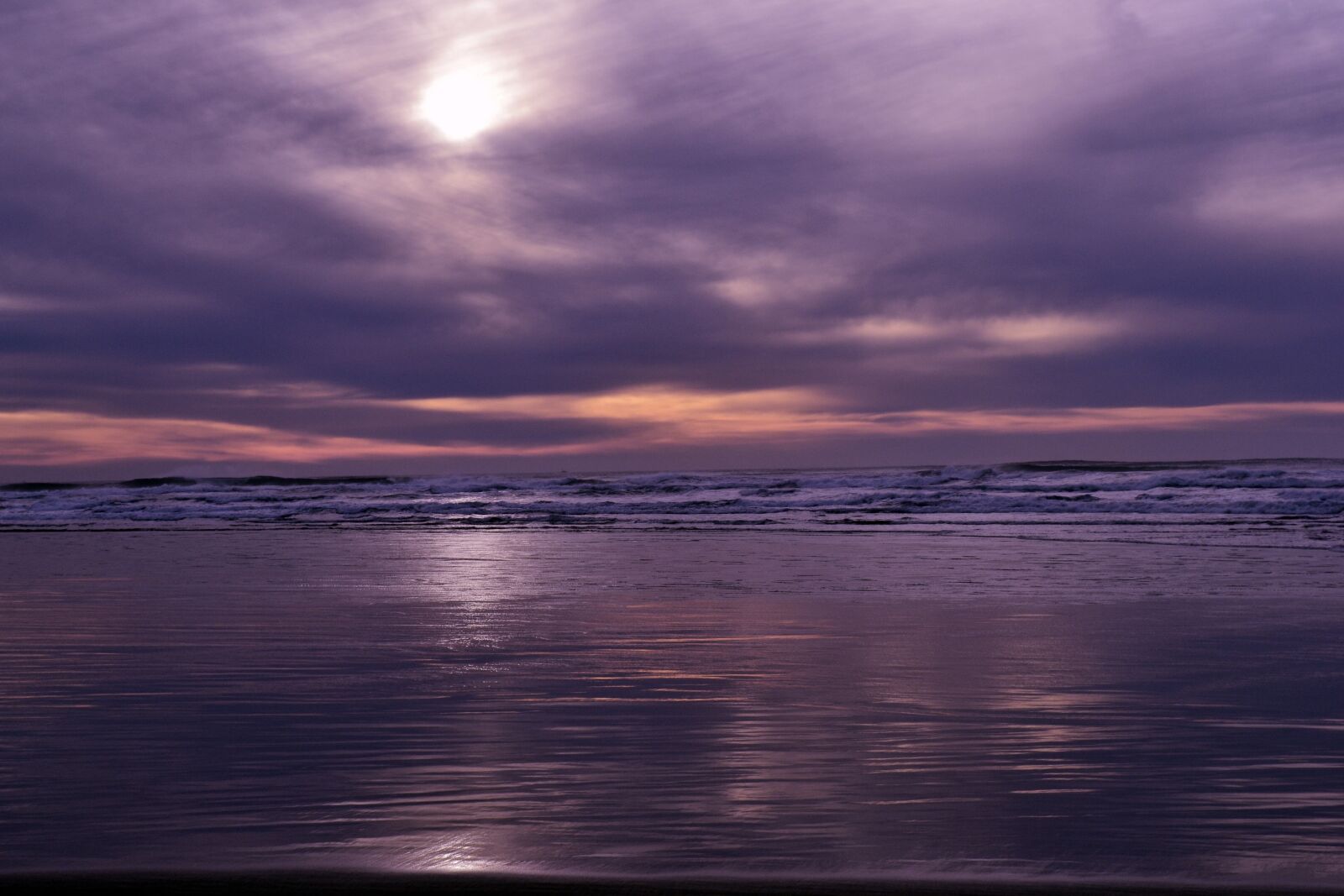 Nikon D3100 sample photo. Purple, beach, sunset photography