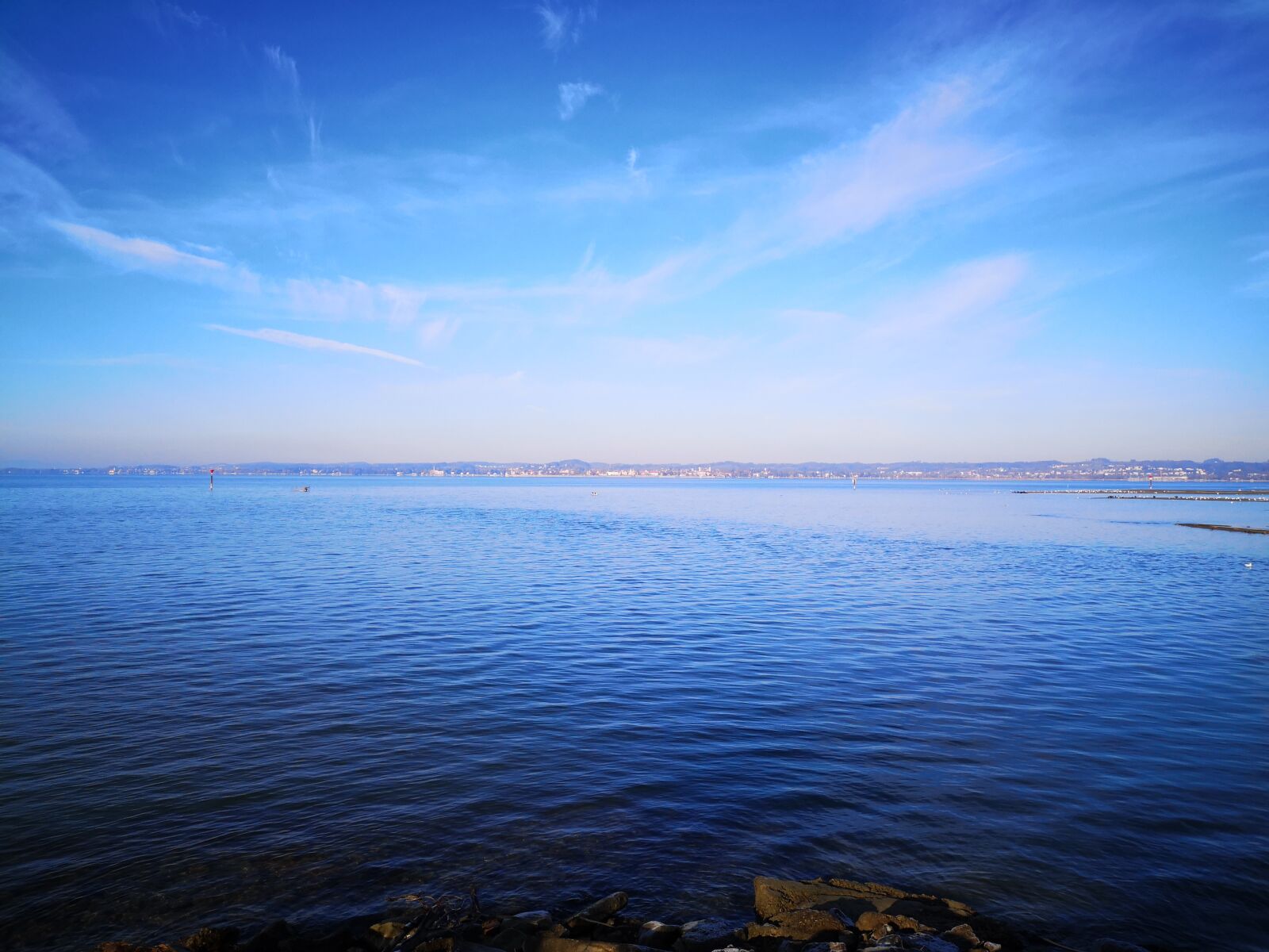 HUAWEI P20 sample photo. Blue hour, lake constance photography