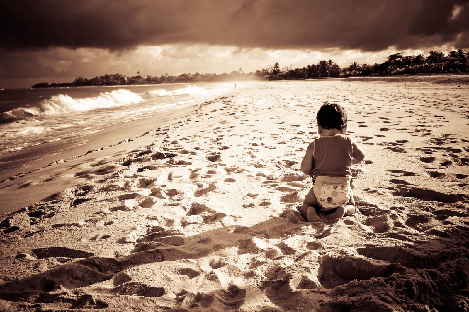 Nikon D3100 sample photo. Beach, sunset, children photography