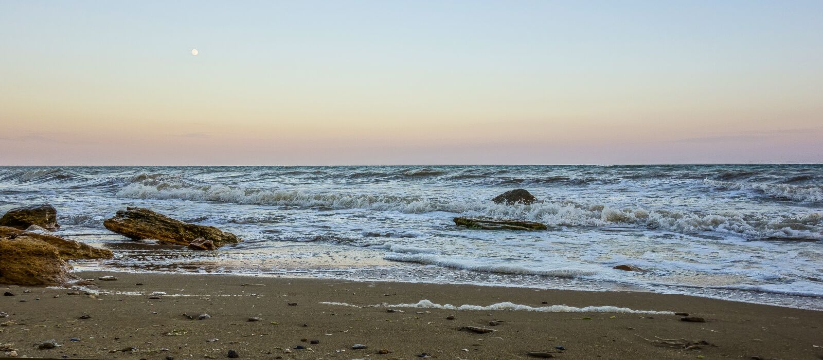 Sony Cyber-shot DSC-RX100 sample photo. Sea, sunset, stones photography