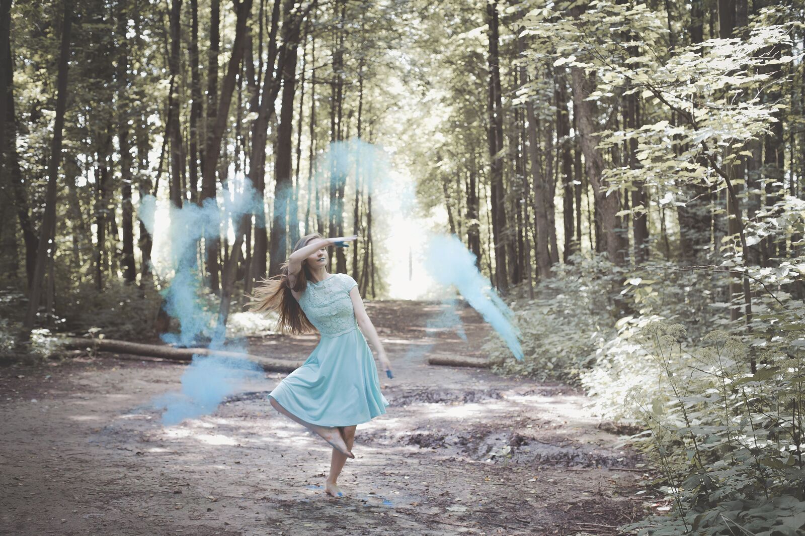 Canon EOS 6D + Canon EF 50mm F1.4 USM sample photo. Holi, girl in dress photography