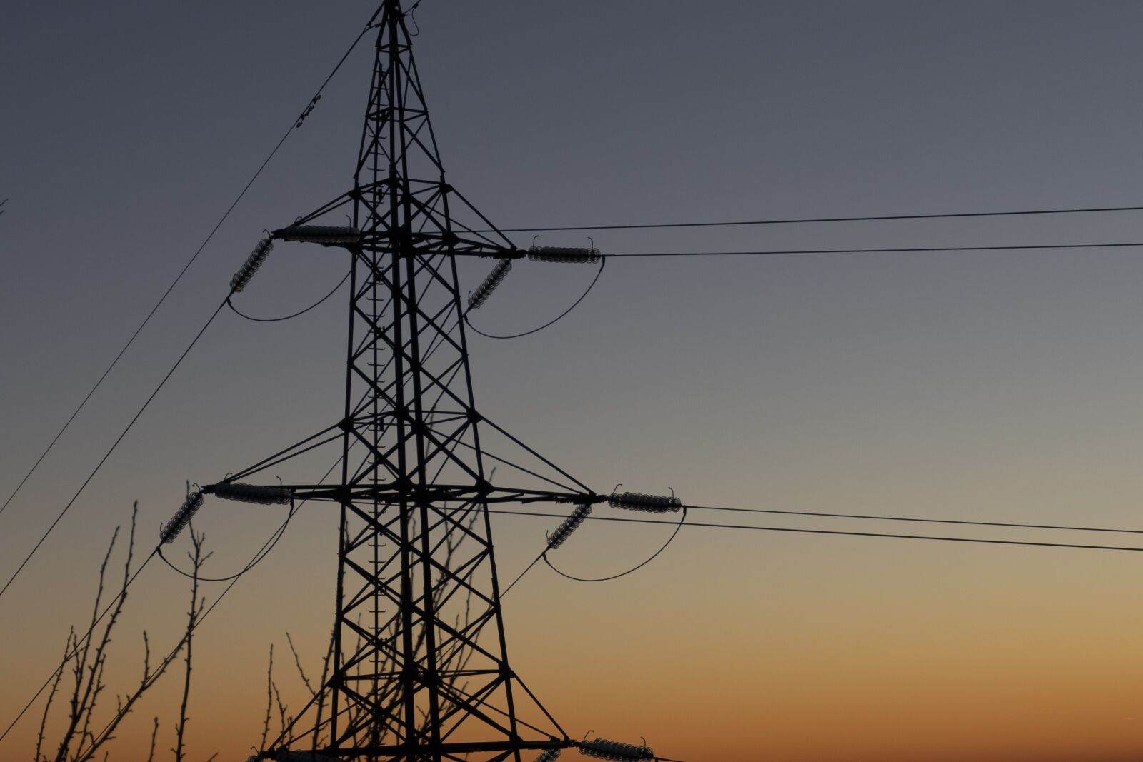 Nikon D7500 sample photo. Electricity, moon, dusk photography