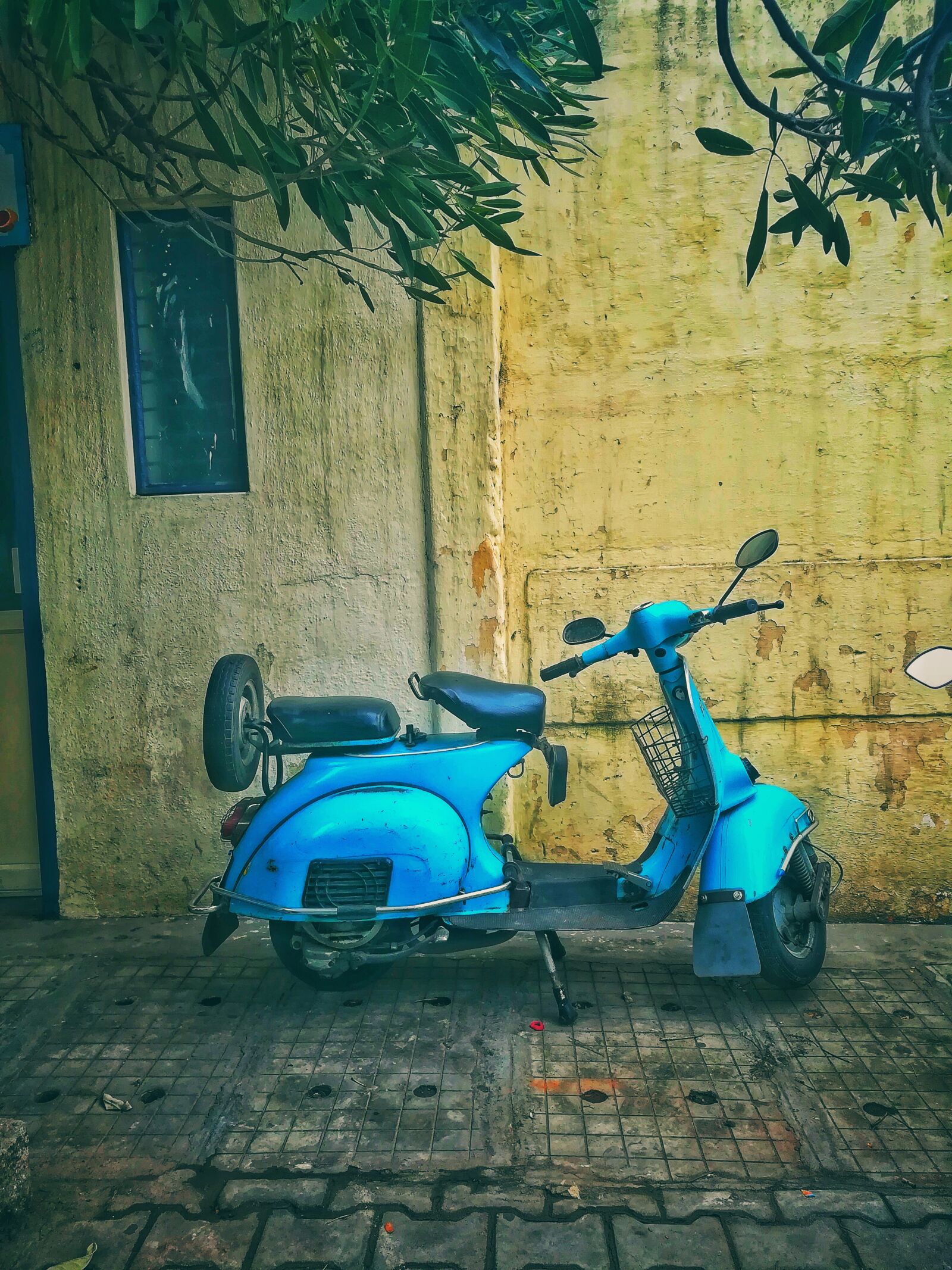 HUAWEI honor 6x sample photo. Teal, motor, scooter, on photography