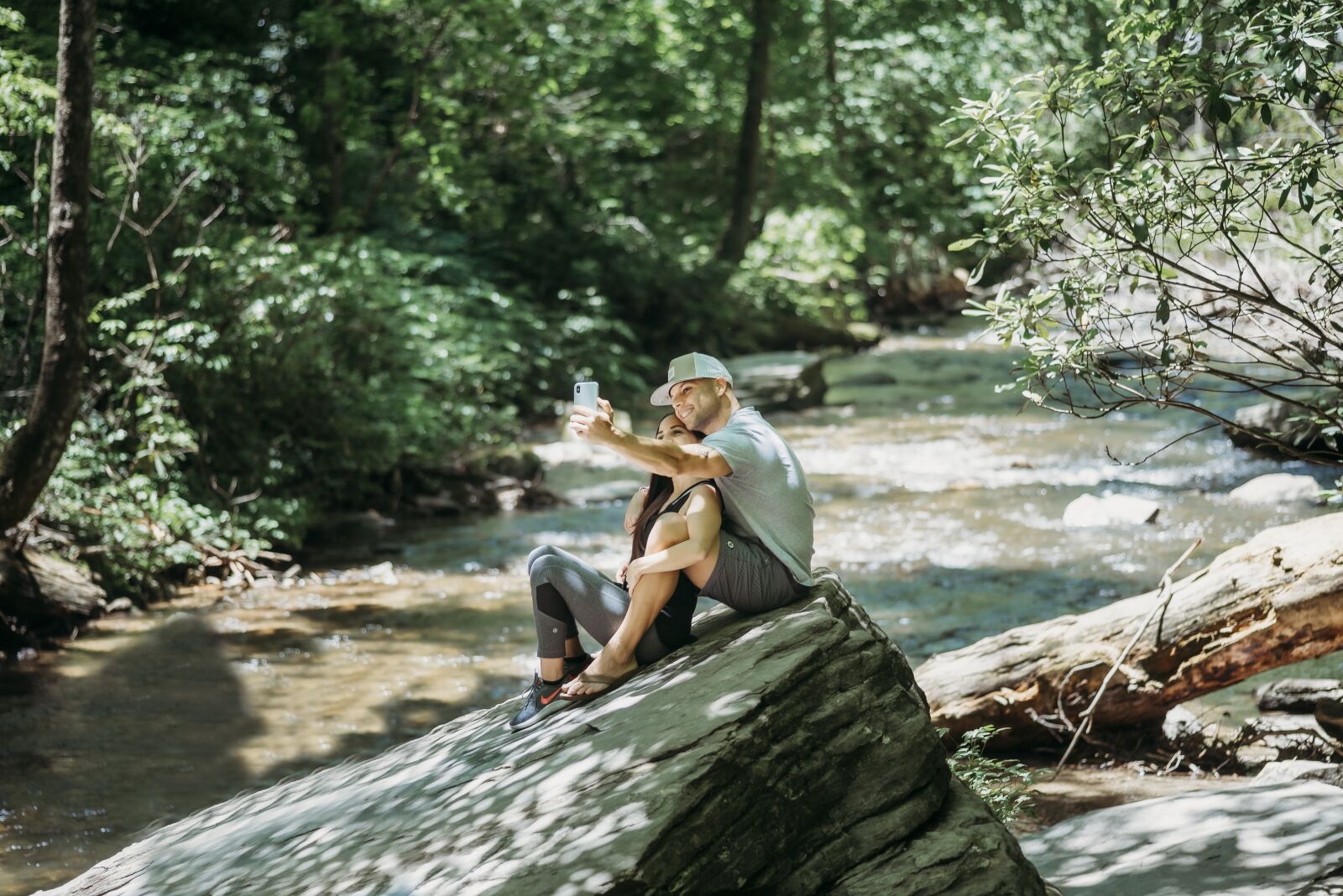 Nikon D750 sample photo. Selfie, river, couple photography