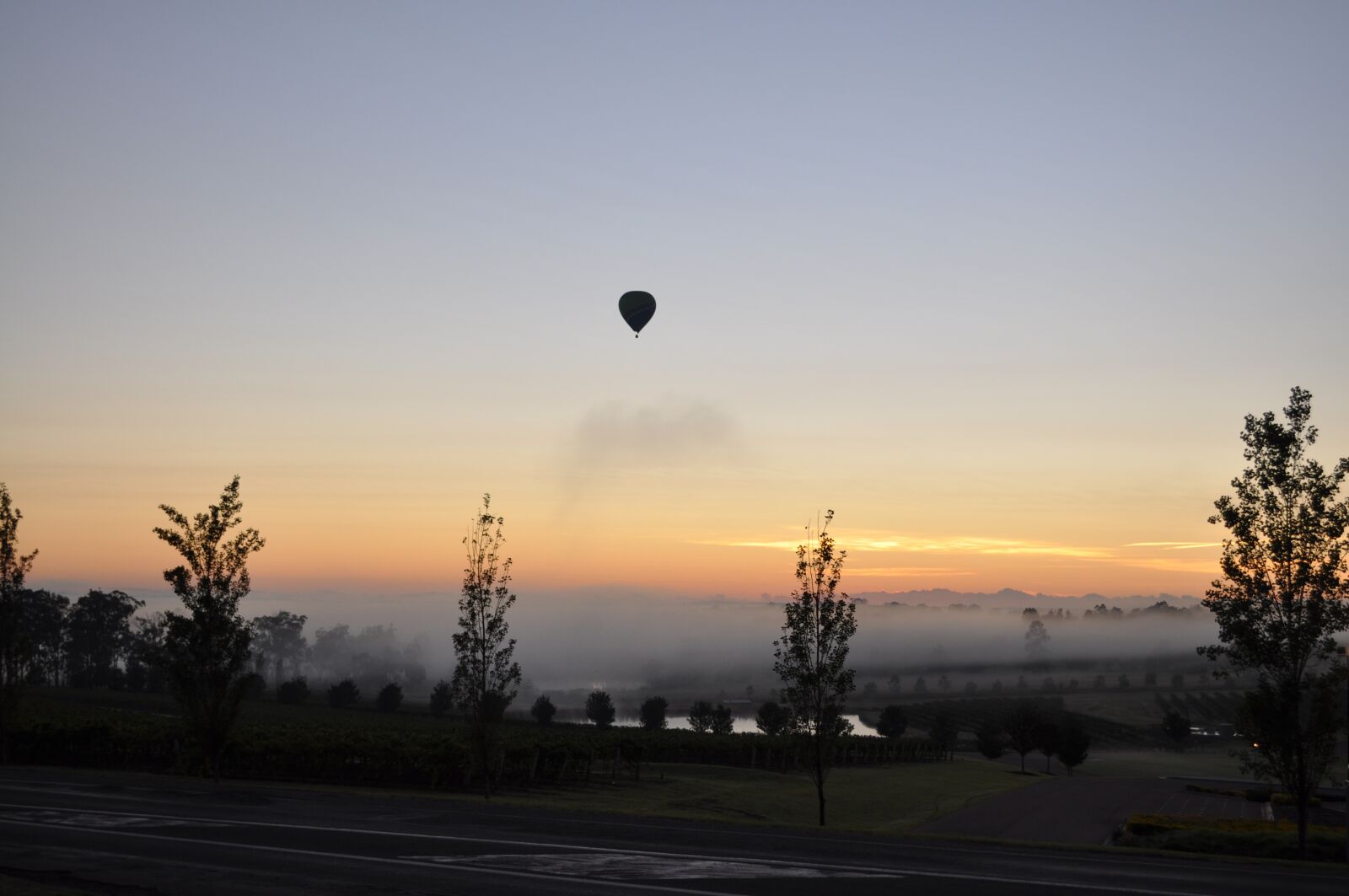 Nikon D90 sample photo. Hunter valley, sunrise, baloon photography