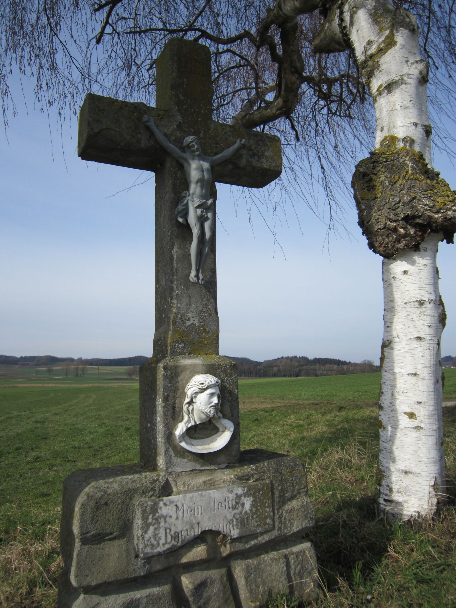 Canon PowerShot A3200 IS sample photo. Cross, stone cross, christ photography