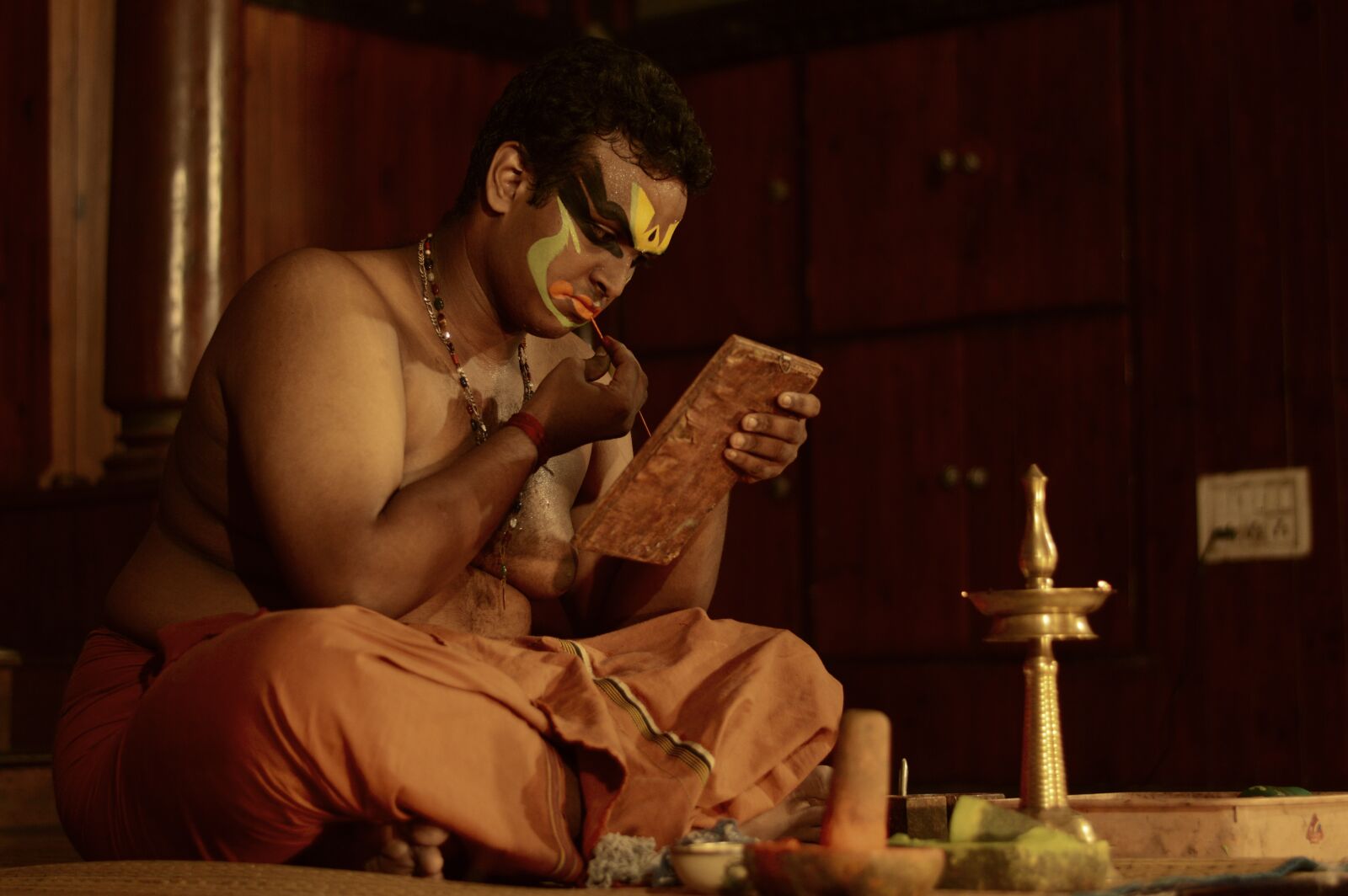 Nikon D3200 sample photo. Kathakali, makeup, kerela photography