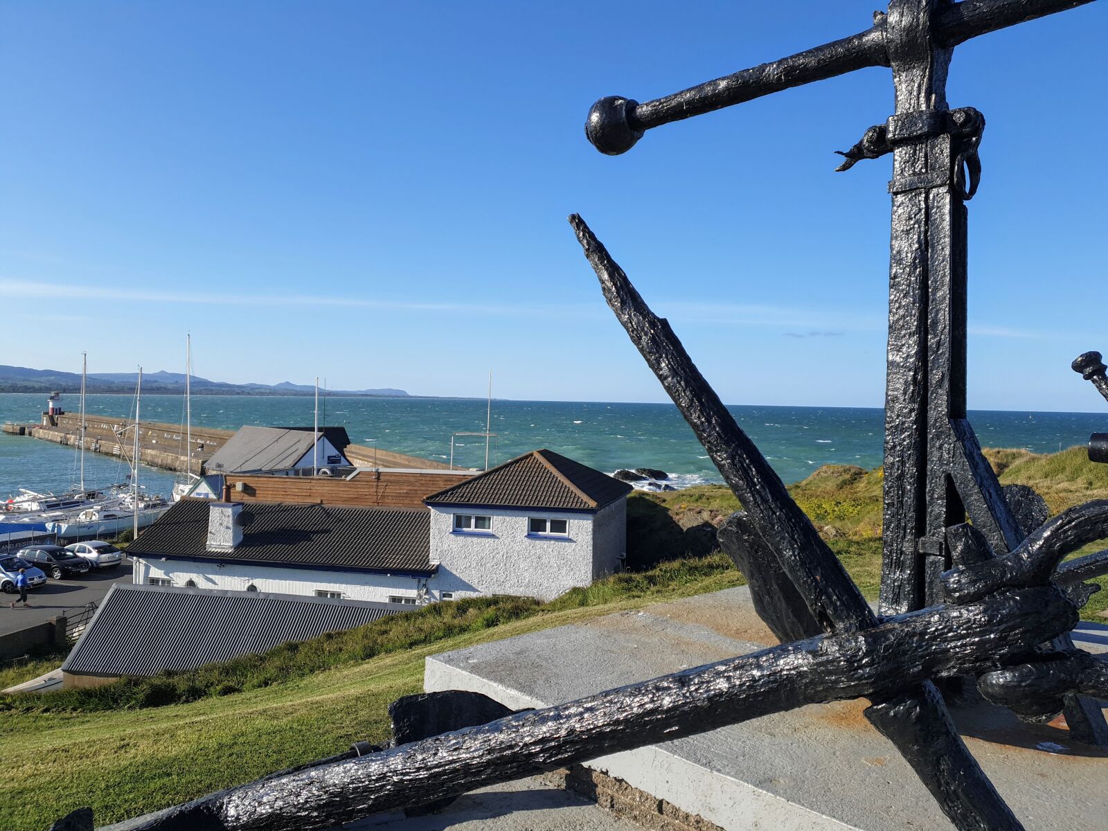 Samsung Galaxy S9 sample photo. Wicklow, pier, lifeboat photography
