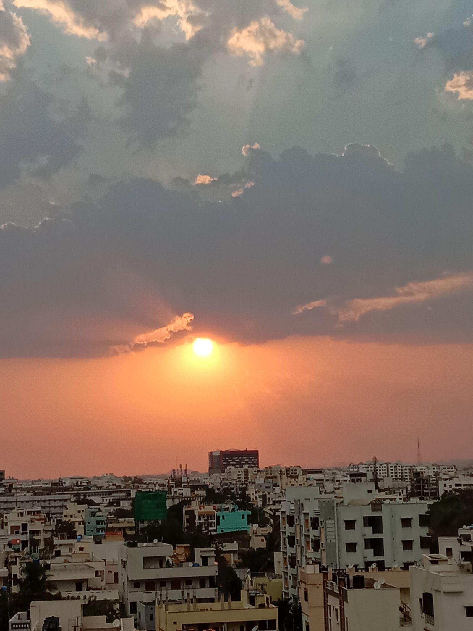 vivo 1901 sample photo. Sunset, clouds, camera photography