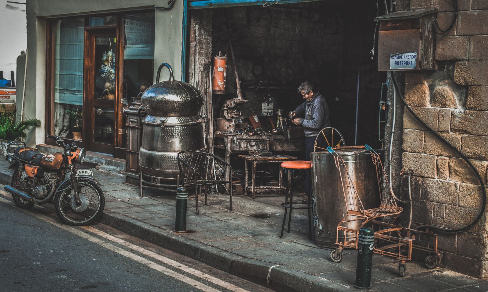 Nikon D3300 sample photo. Old town, workshop, street photography