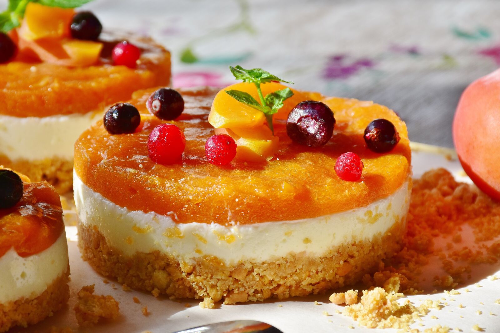 Nikon D7200 sample photo. Quark tart, apricots, fruits photography