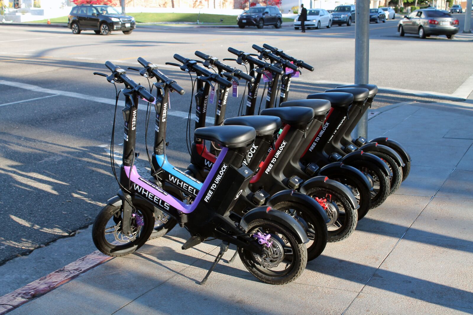 Canon EOS 1100D (EOS Rebel T3 / EOS Kiss X50) sample photo. Rental scooters, electric, california photography