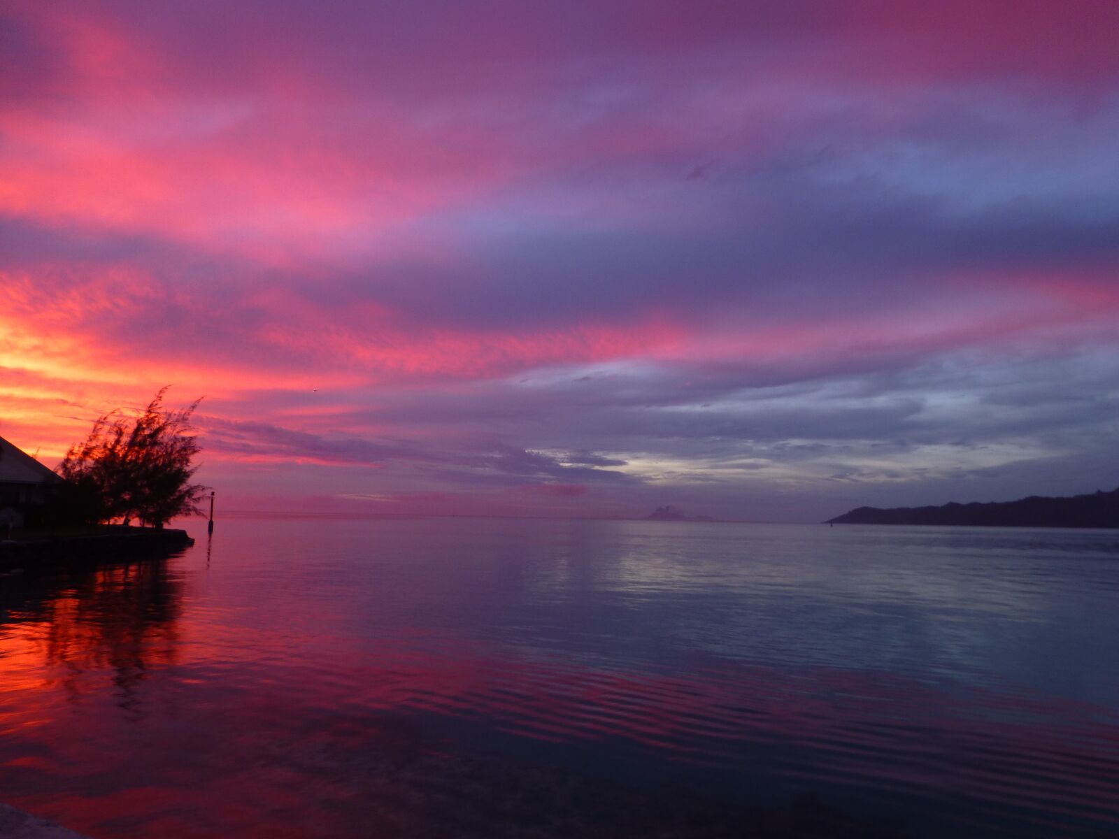 Panasonic DMC-ZS19 sample photo. Sunset, ocean, polynesia photography