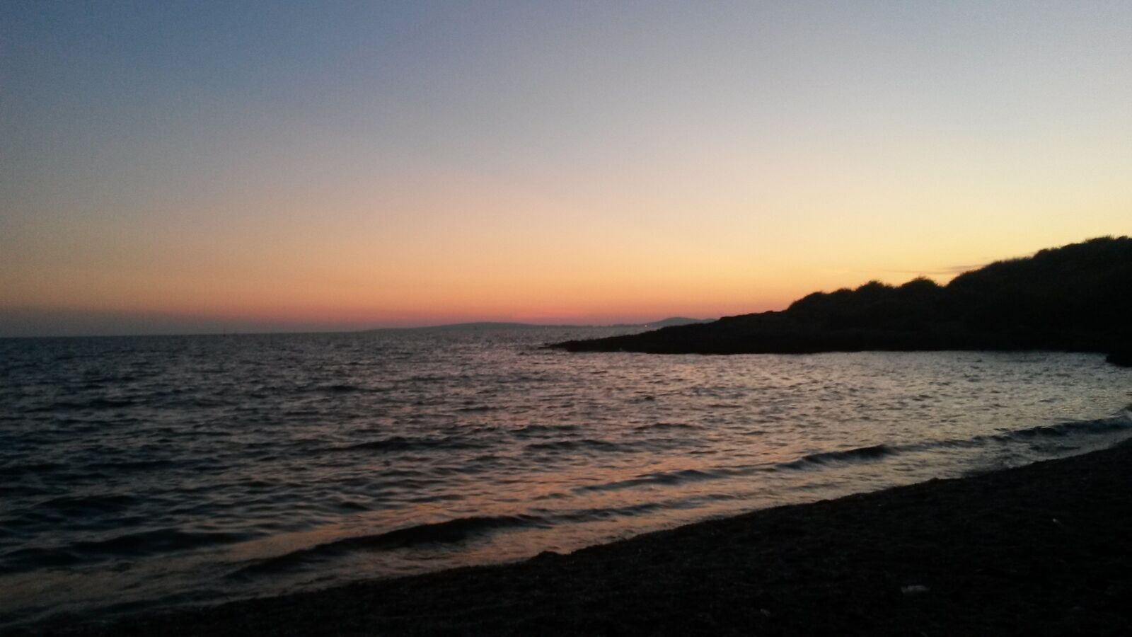 Samsung Galaxy S4 Mini sample photo. Sea, sunset, pollution photography