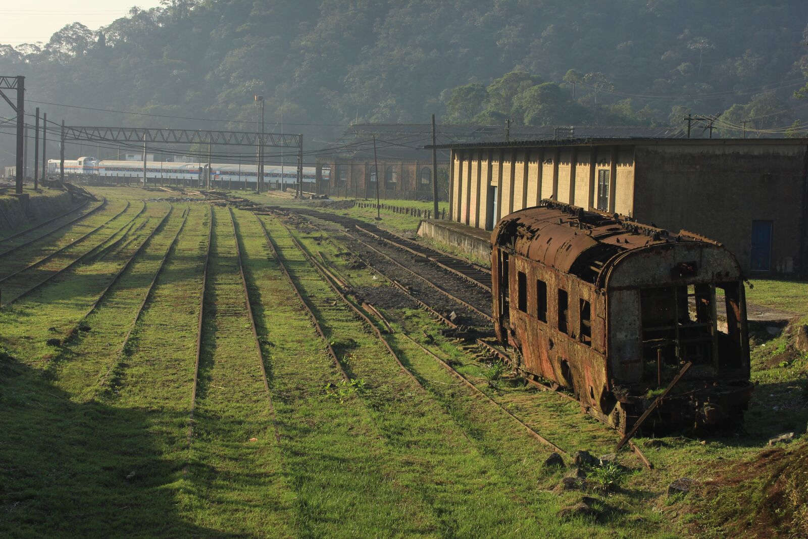 Canon EF 28-135mm F3.5-5.6 IS USM sample photo. Railway, trains, old photography