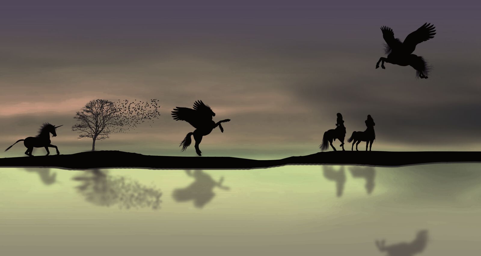 Nikon D700 sample photo. Horse, pegasus, lone tree photography