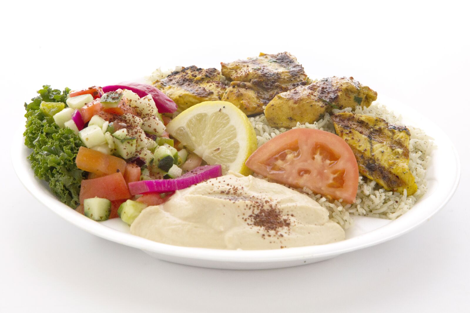 Canon EF 70-200mm F2.8L IS USM sample photo. Chicken, hummus, kabob photography