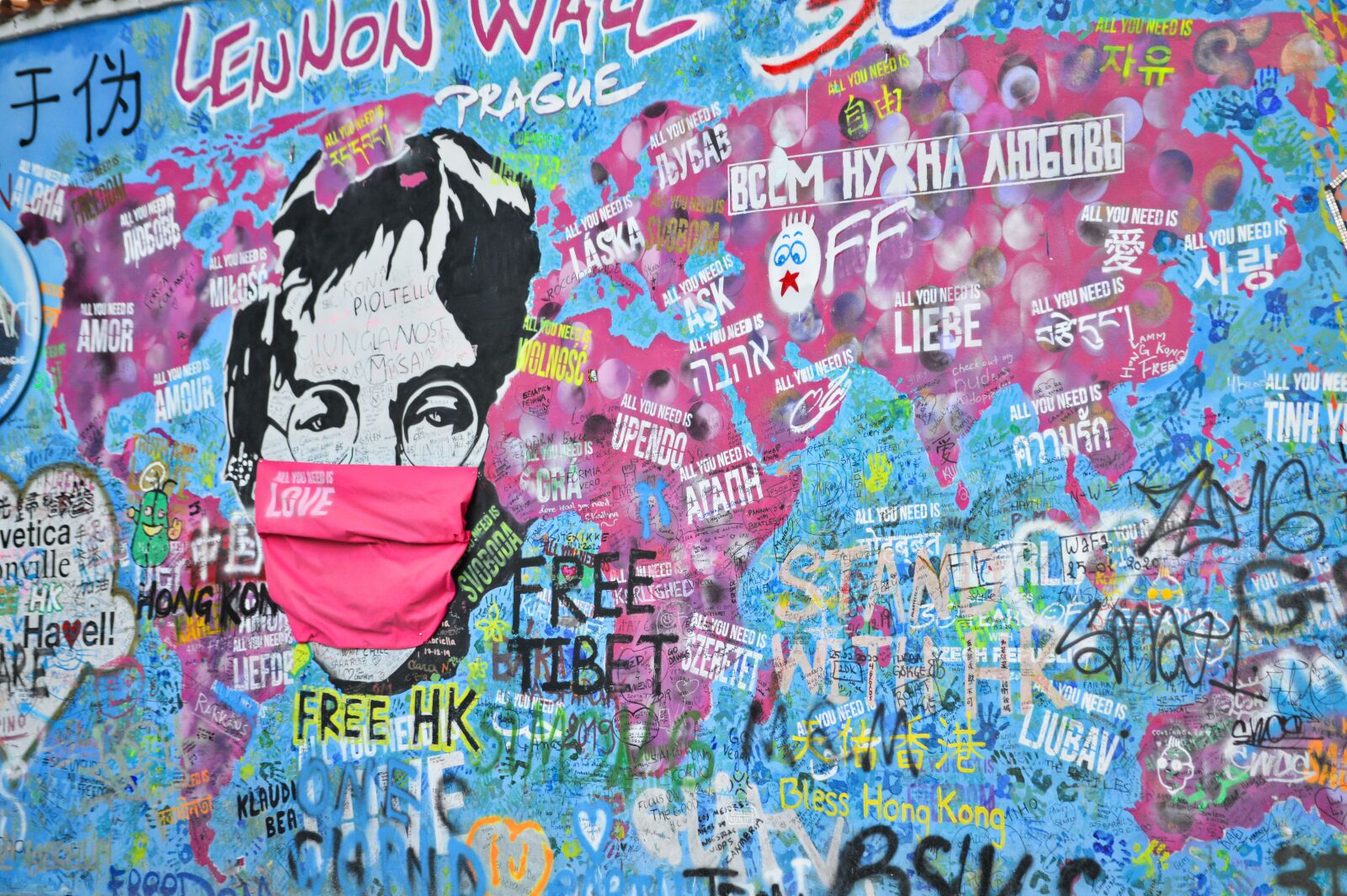 Nikon D3200 sample photo. John lennon wall, john photography