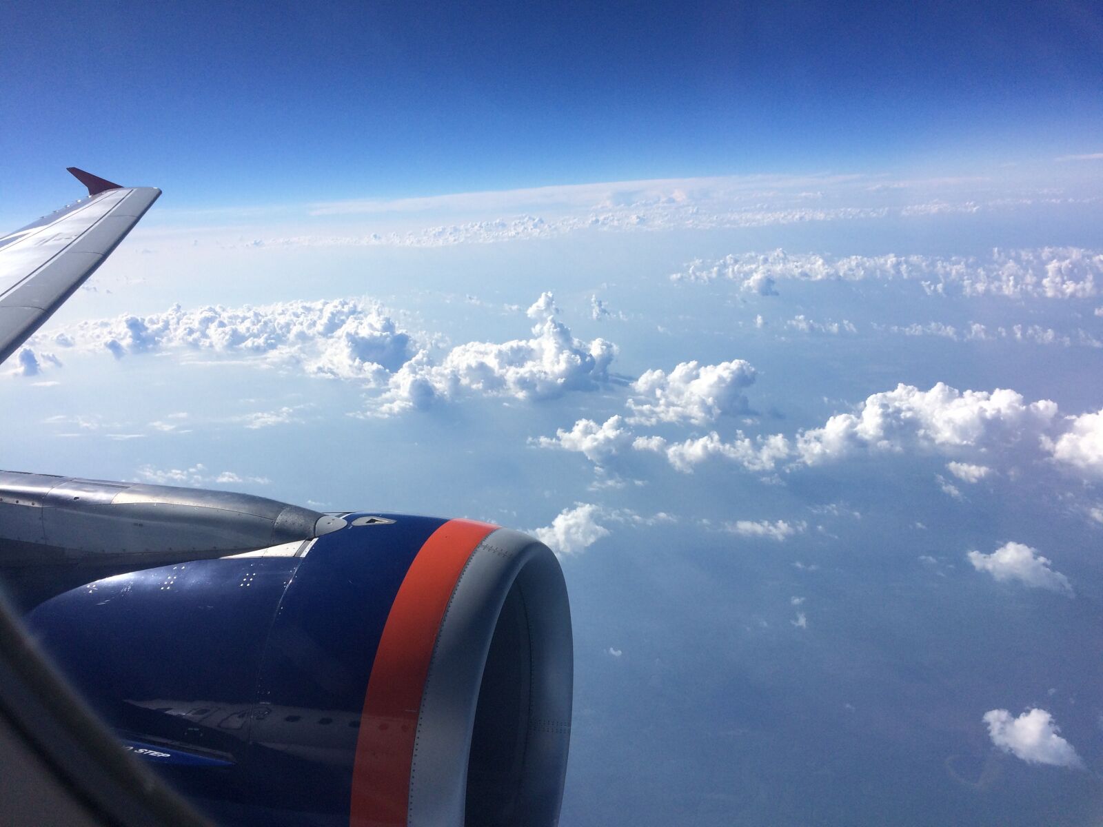 iPhone 5s back camera 4.15mm f/2.2 sample photo. Sky, clouds, plane photography