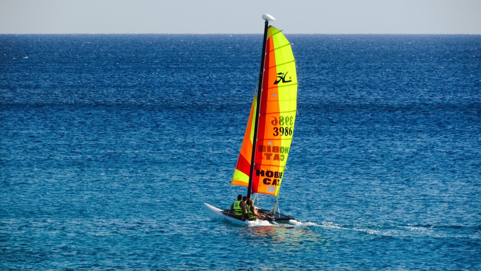 Canon PowerShot SX400 IS sample photo. Catamaran, boat, sea photography