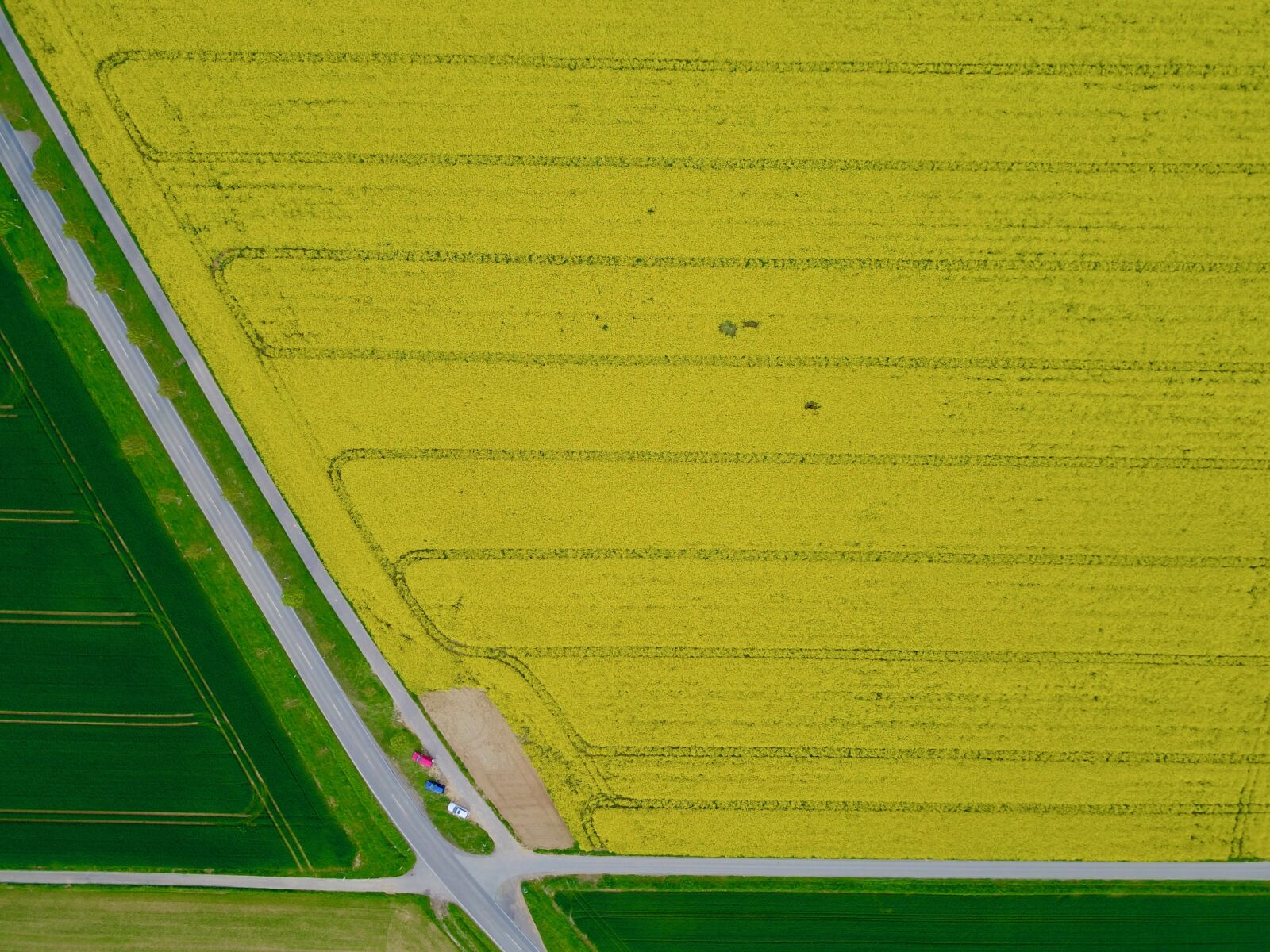 DJI FC220 sample photo. Aerial view, field, agriculture photography