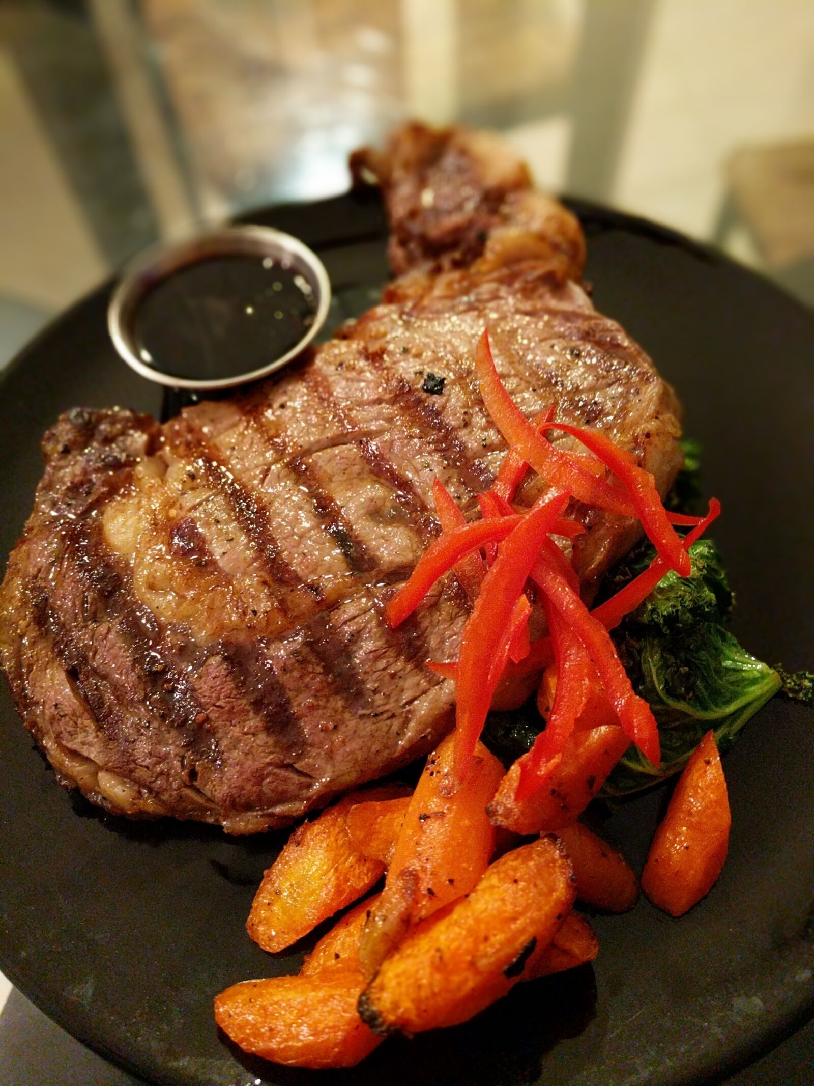 Google Pixel XL sample photo. Steak, meal, dinner photography