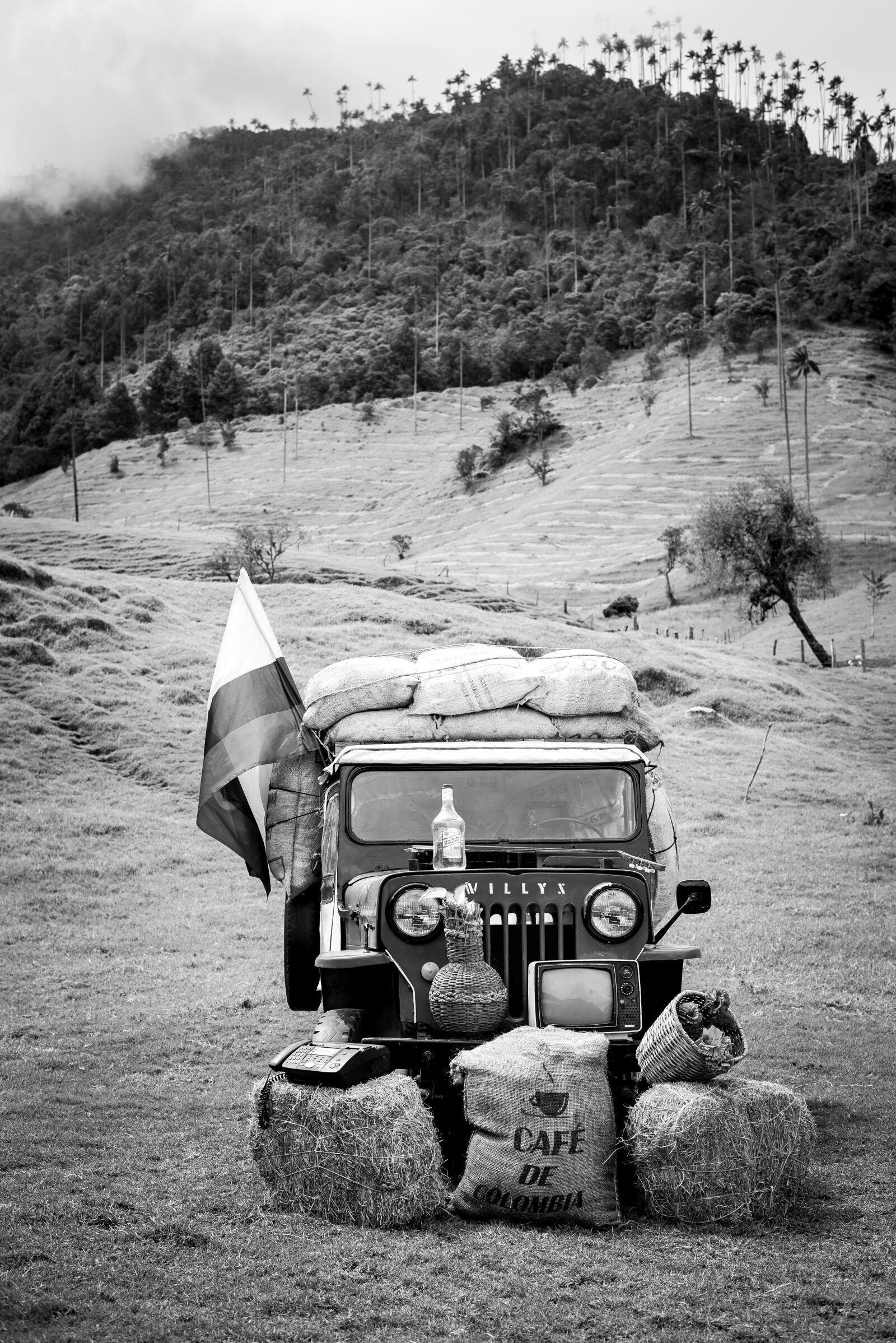 Nikon D610 sample photo. Jeep, black and white photography