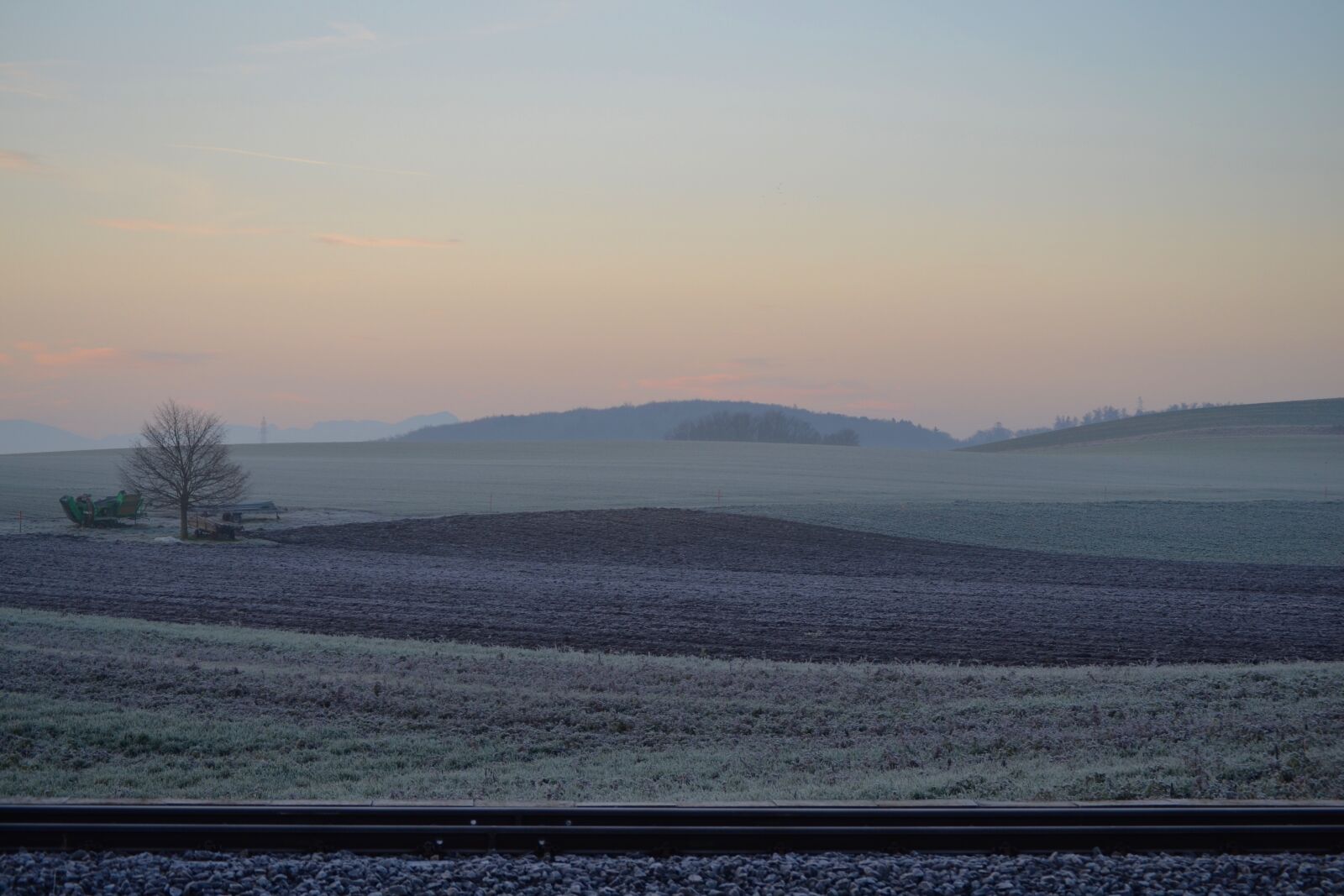 Nikon D3100 sample photo. Sky, sunrise, switzerland, train photography