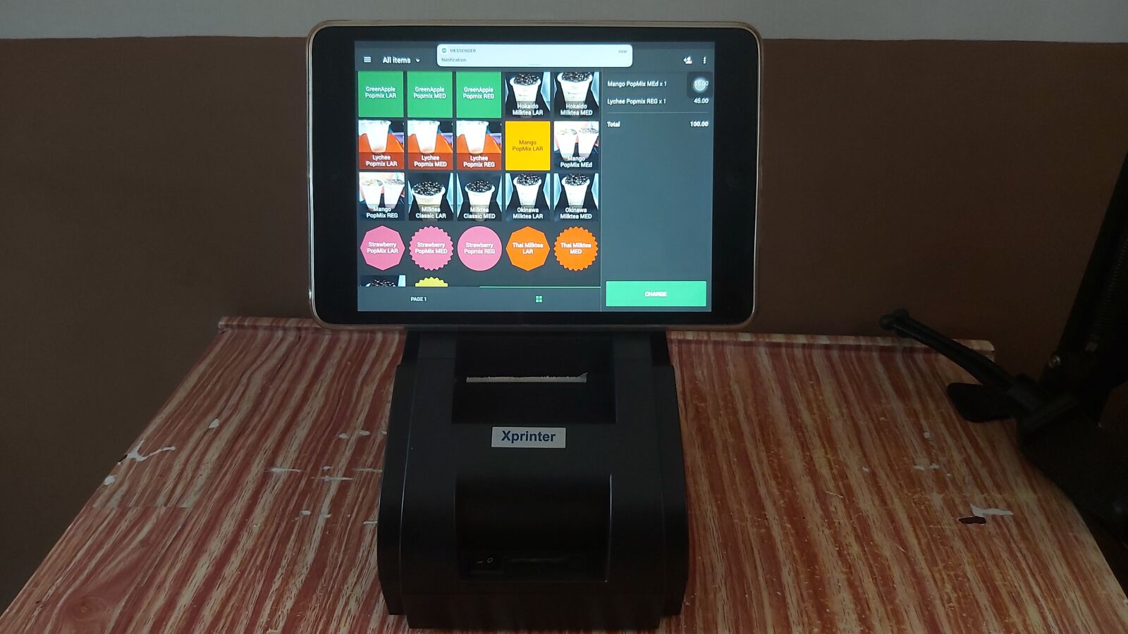 Samsung Galaxy A70 sample photo. Portable pos, tablet pos photography