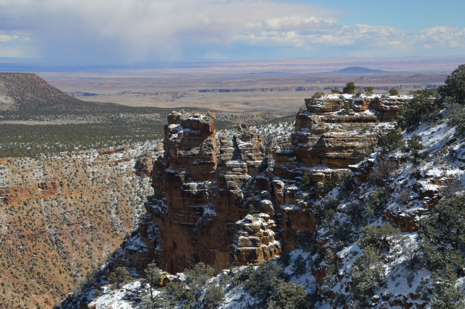 Nikon D3200 sample photo. Snow, canyon, grand canyon photography