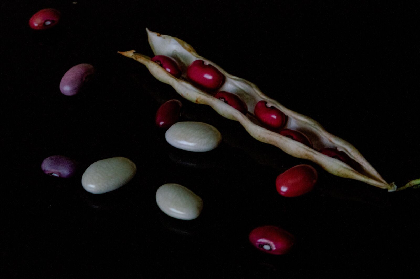Nikon D3200 sample photo. Pod, beans, food photography