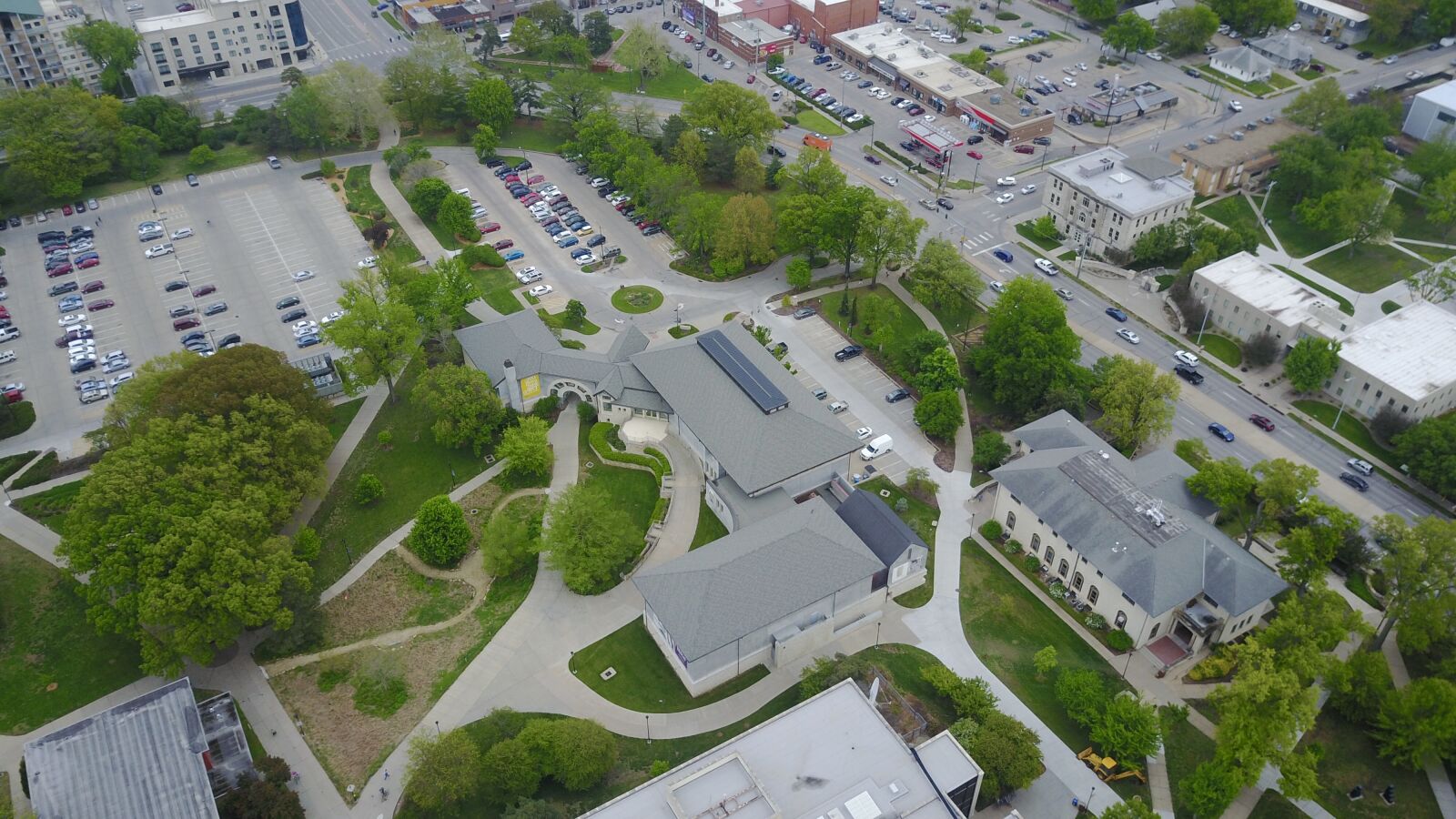 DJI FC220 sample photo. Aerial, shot, college photography