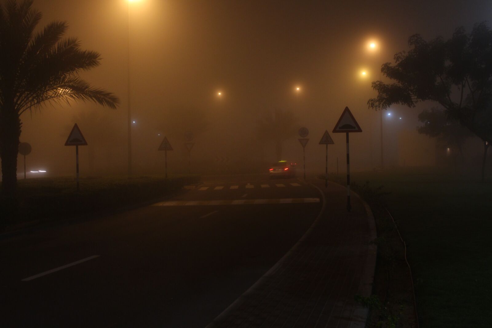 Canon EOS 700D (EOS Rebel T5i / EOS Kiss X7i) + Canon EF-S 18-55mm F3.5-5.6 IS STM sample photo. Fog, foggy, road photography