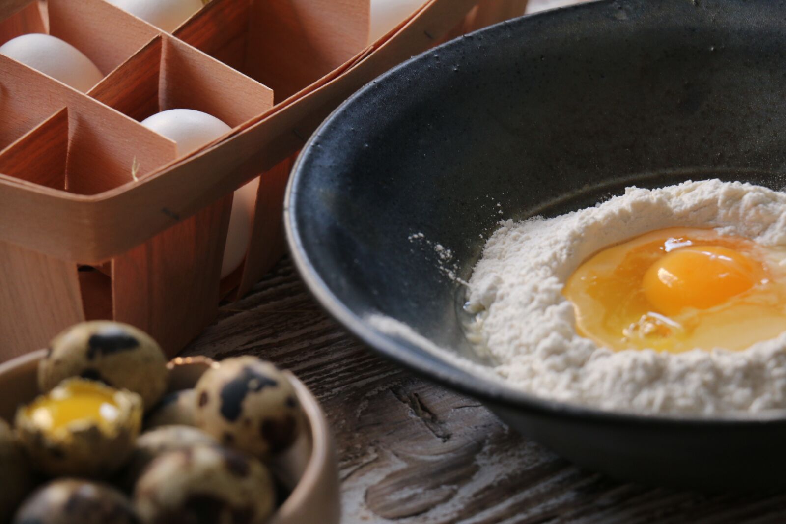 Canon EOS 70D sample photo. Flour, eggs, pie photography