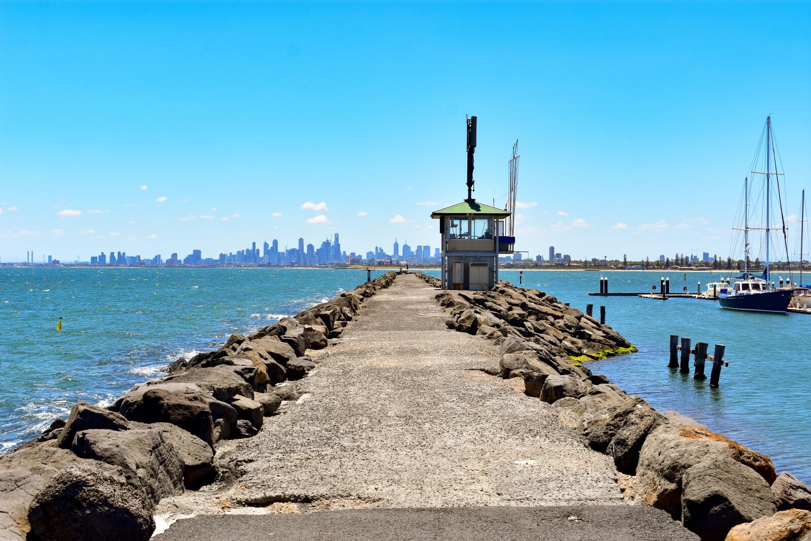 Nikon D3400 sample photo. Melbourne, pier port, view photography