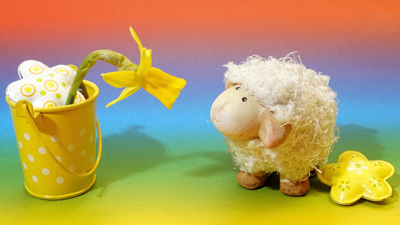 35mm F1.4 sample photo. Background, easter, sheep photography