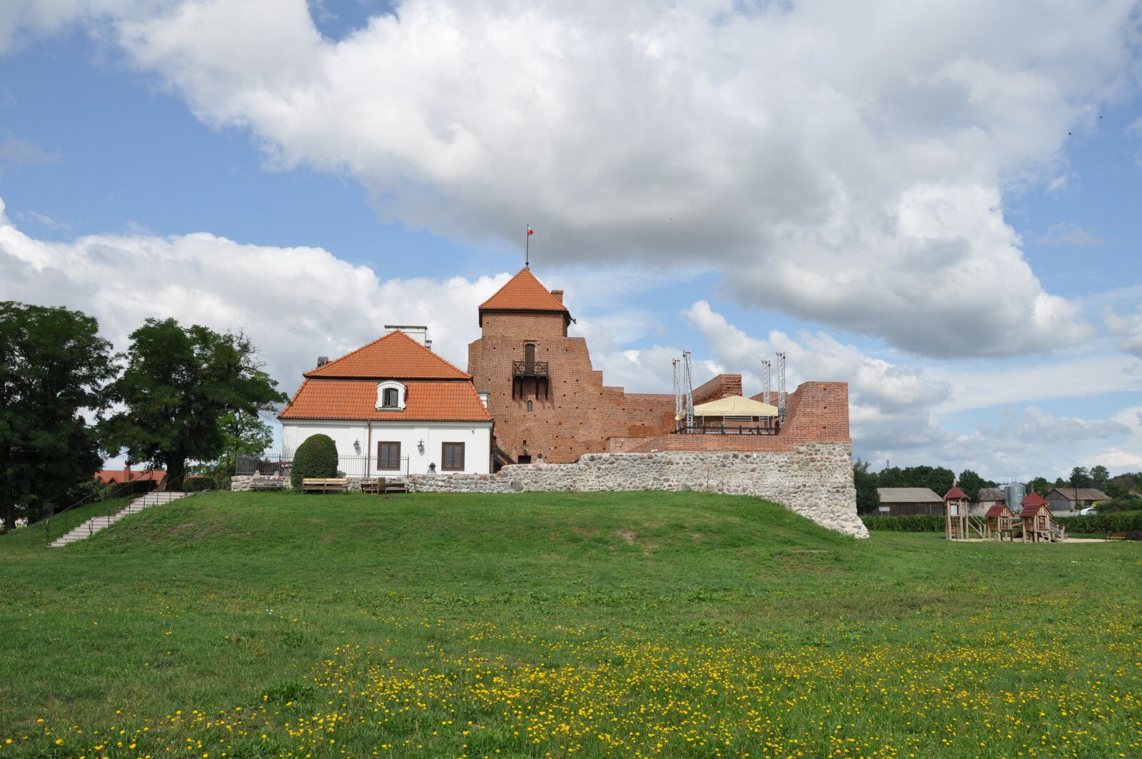Nikon D5000 sample photo. Poland, lion, castle photography