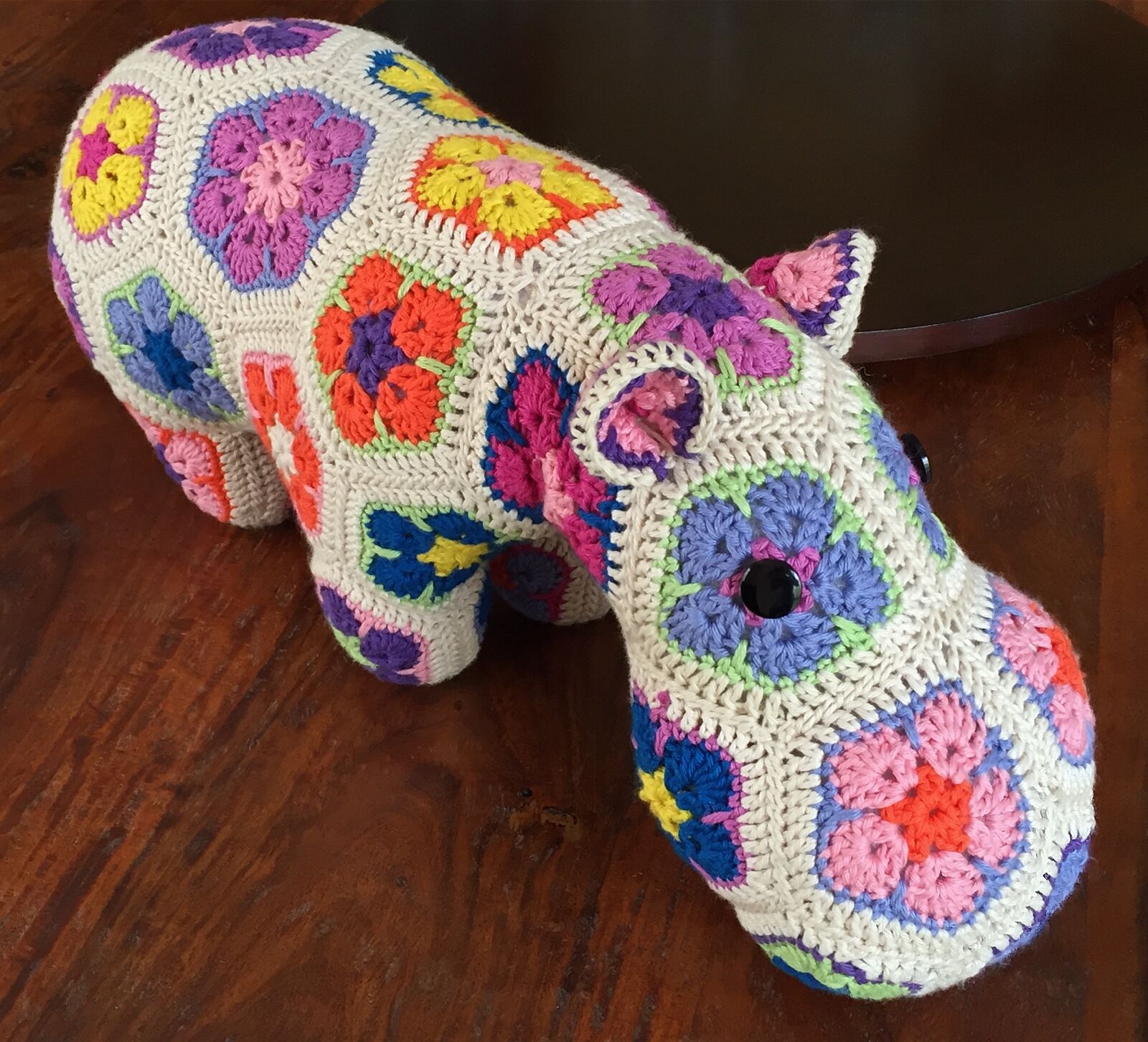 Apple iPhone 6 sample photo. Happypotamus, crochet, hippopotamus photography